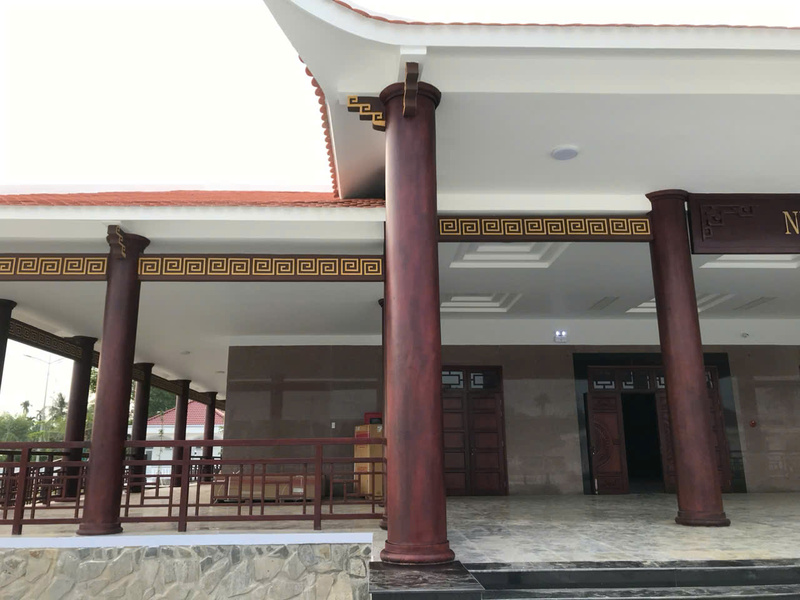 thi công sơn giả gỗ dự án