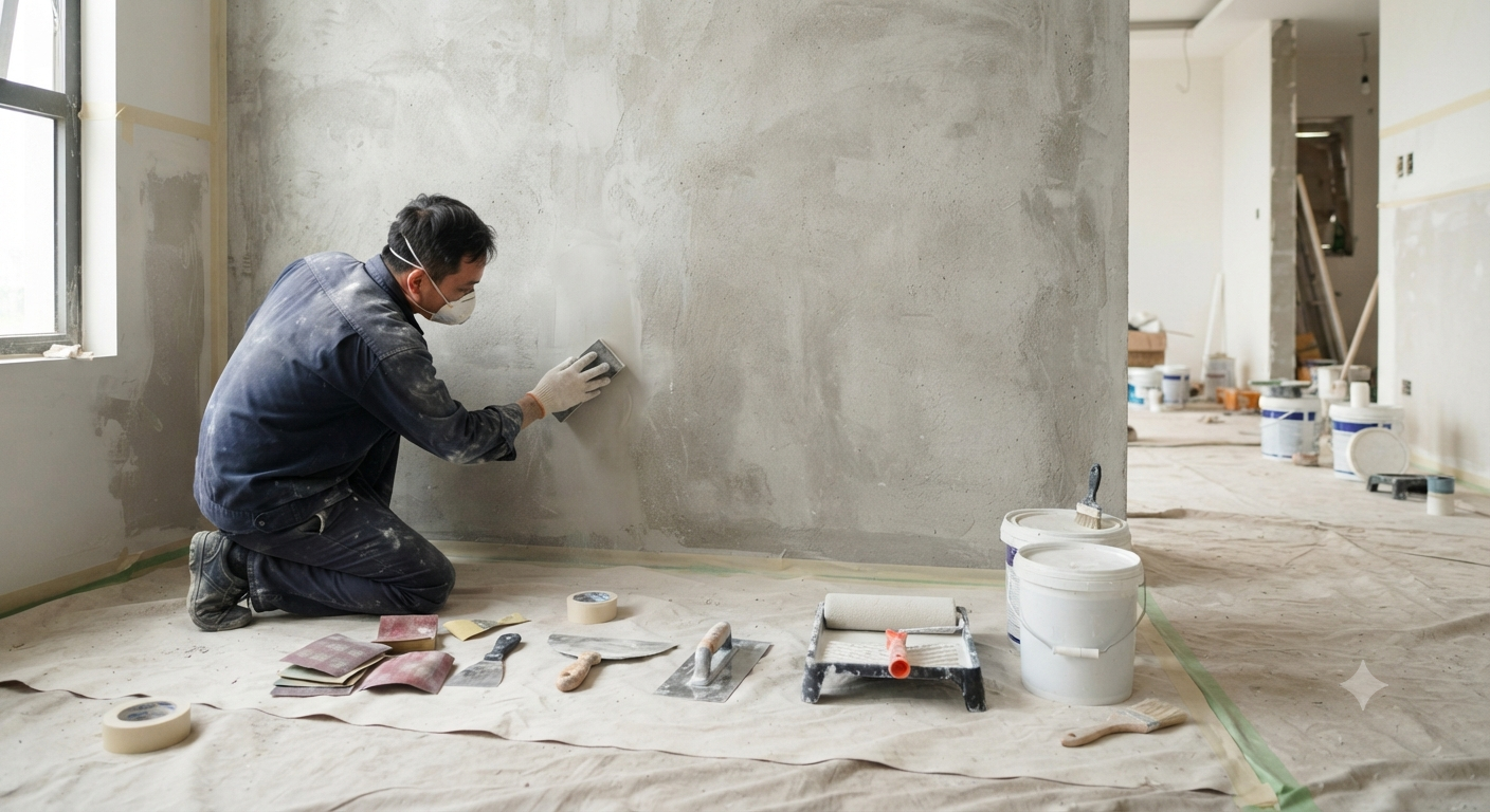 Các bước chuẩn bị cần thiết trước khi thi công sơn giả đá
